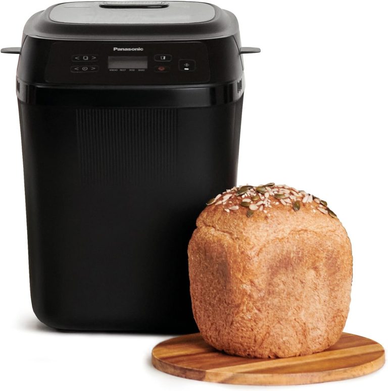 Panasonic SD-PN100KXE Mini-Machine à Pain Automatique pour Petits Foyers, 18 Programmes Automatiques, Noir